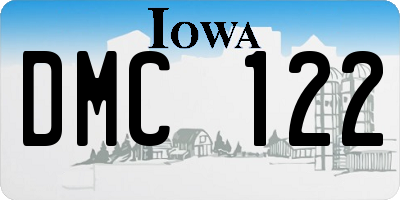 IA license plate DMC122