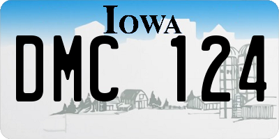 IA license plate DMC124