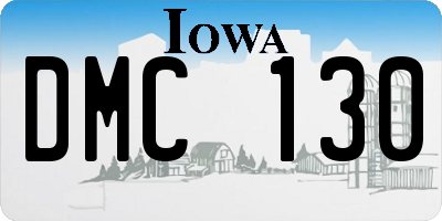IA license plate DMC130