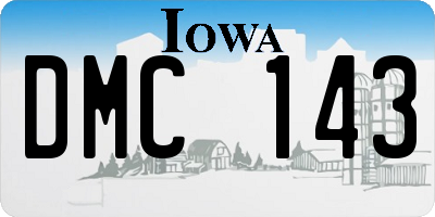 IA license plate DMC143