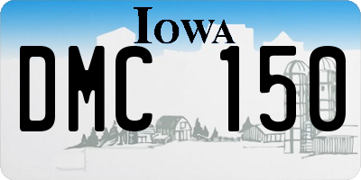 IA license plate DMC150