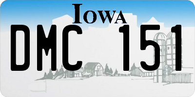IA license plate DMC151