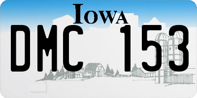 IA license plate DMC153