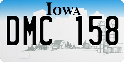 IA license plate DMC158