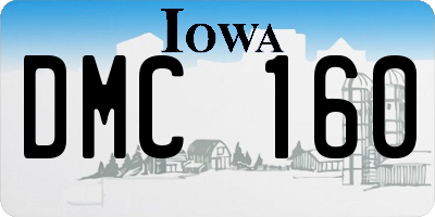 IA license plate DMC160