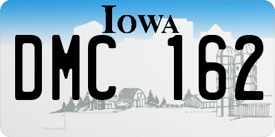 IA license plate DMC162