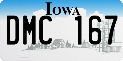 IA license plate DMC167