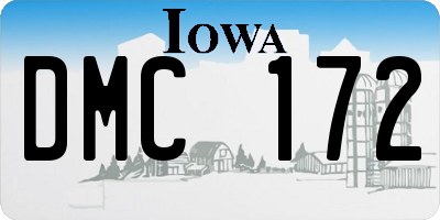 IA license plate DMC172