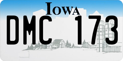 IA license plate DMC173