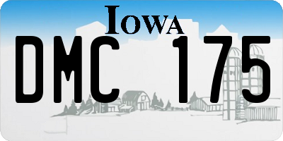 IA license plate DMC175