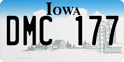 IA license plate DMC177