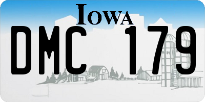 IA license plate DMC179