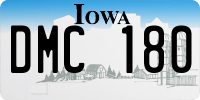 IA license plate DMC180