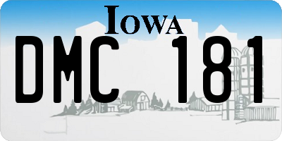IA license plate DMC181