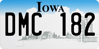 IA license plate DMC182