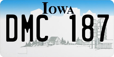 IA license plate DMC187