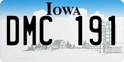 IA license plate DMC191