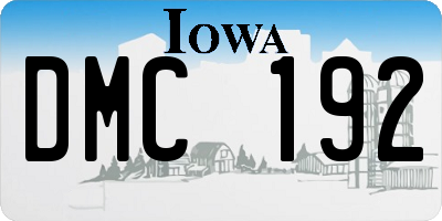 IA license plate DMC192