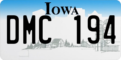 IA license plate DMC194