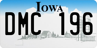 IA license plate DMC196