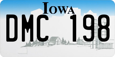 IA license plate DMC198