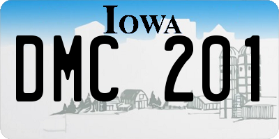 IA license plate DMC201