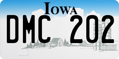 IA license plate DMC202