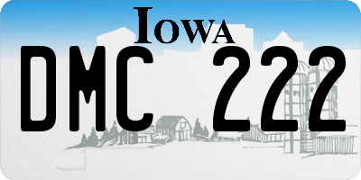 IA license plate DMC222