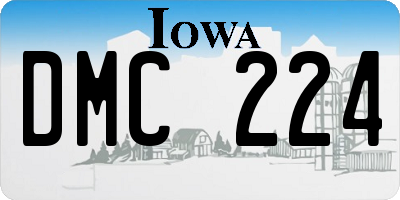 IA license plate DMC224
