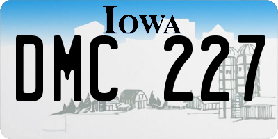 IA license plate DMC227