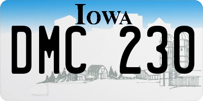 IA license plate DMC230