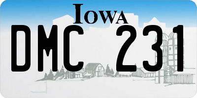 IA license plate DMC231