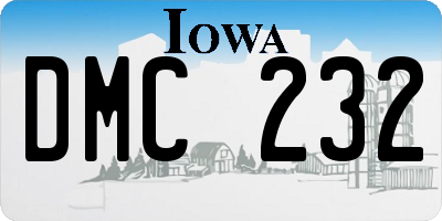 IA license plate DMC232