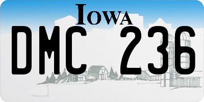 IA license plate DMC236