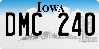 IA license plate DMC240