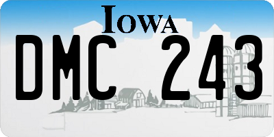 IA license plate DMC243