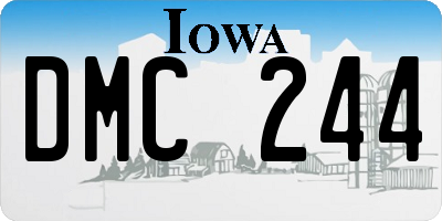 IA license plate DMC244
