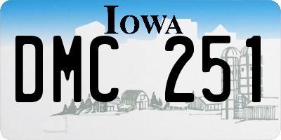 IA license plate DMC251
