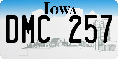 IA license plate DMC257