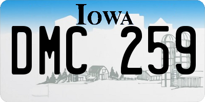 IA license plate DMC259