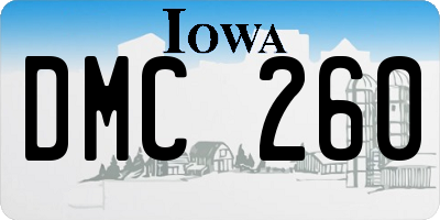 IA license plate DMC260