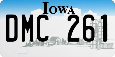 IA license plate DMC261