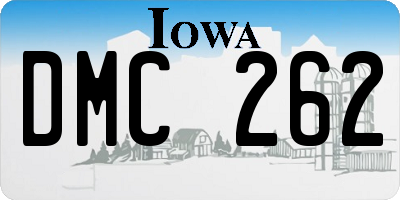 IA license plate DMC262