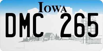 IA license plate DMC265