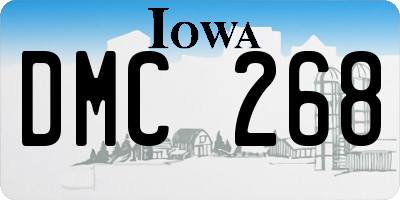 IA license plate DMC268