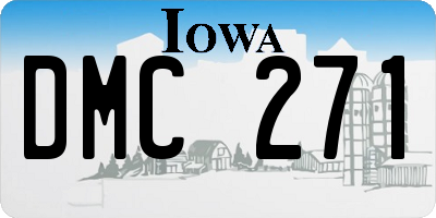 IA license plate DMC271