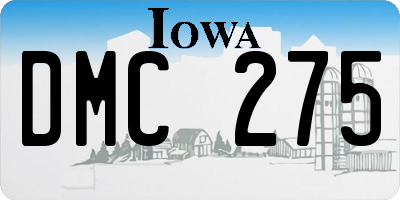IA license plate DMC275