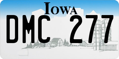 IA license plate DMC277
