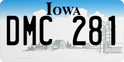 IA license plate DMC281