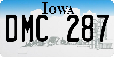 IA license plate DMC287